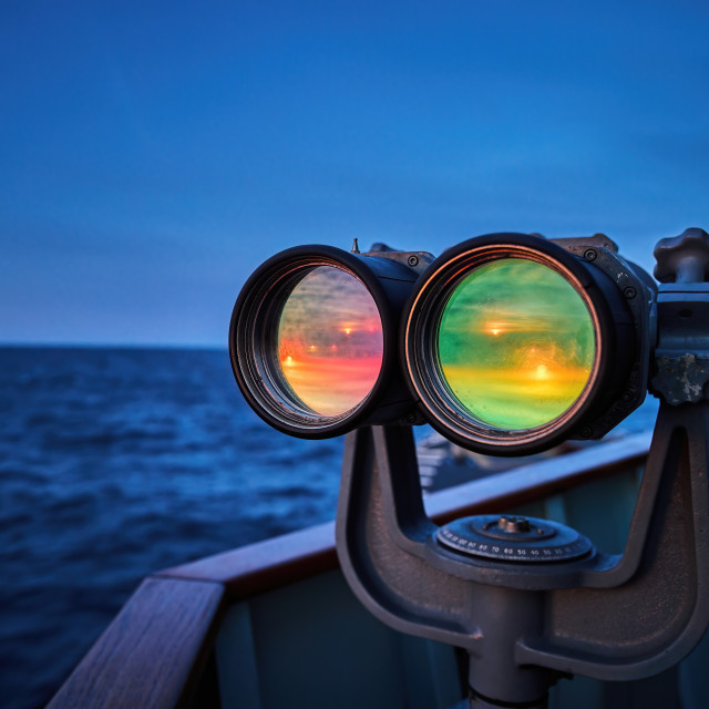 ""Big Eyes" - Binoculars" stock image