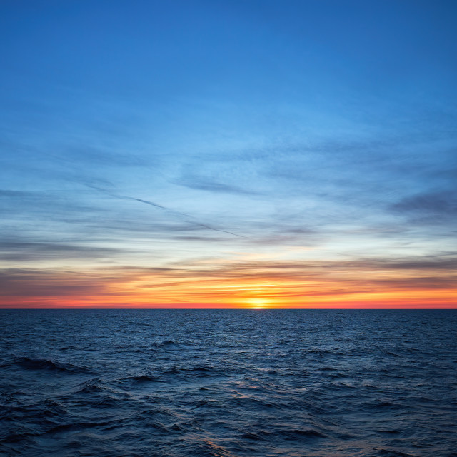 "An amazing colorful sunset" stock image