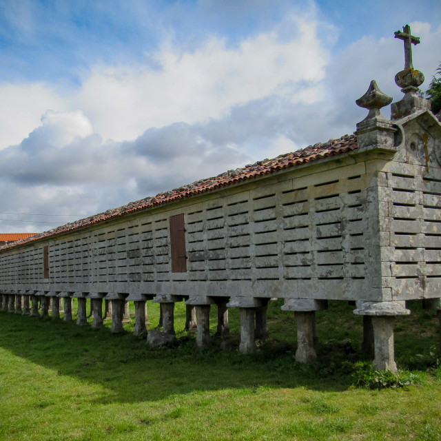 "The longest Horreo in the world" stock image