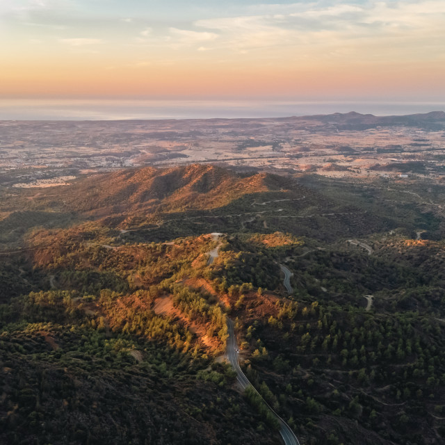 "Heliport near Stavrovouni Monastery, Cyprus" stock image