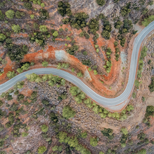 "Road to Stavrovouni Monastery Sunrise" stock image