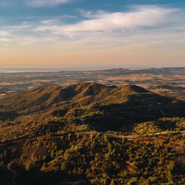 "Early Morning from Stavrovouni Monastery, Cyprus" stock image