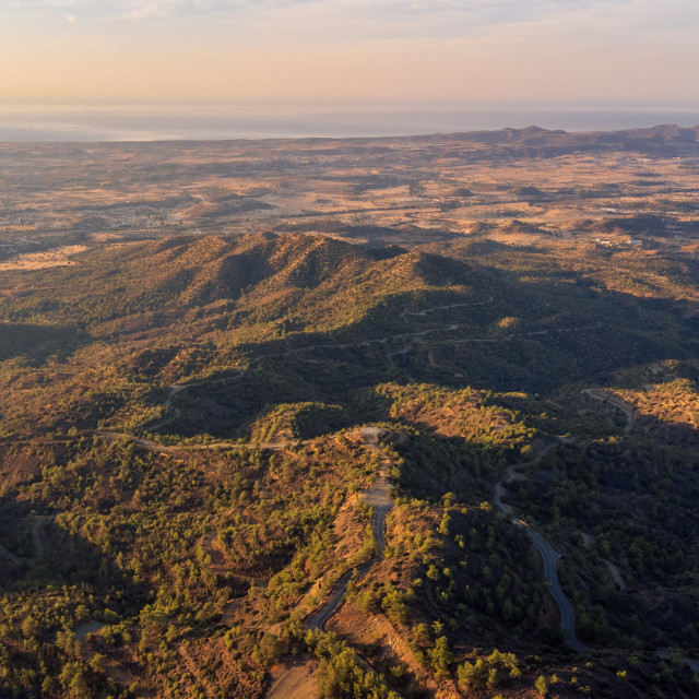 "Heliport near Stavrovouni Monastery, Cyprus" stock image