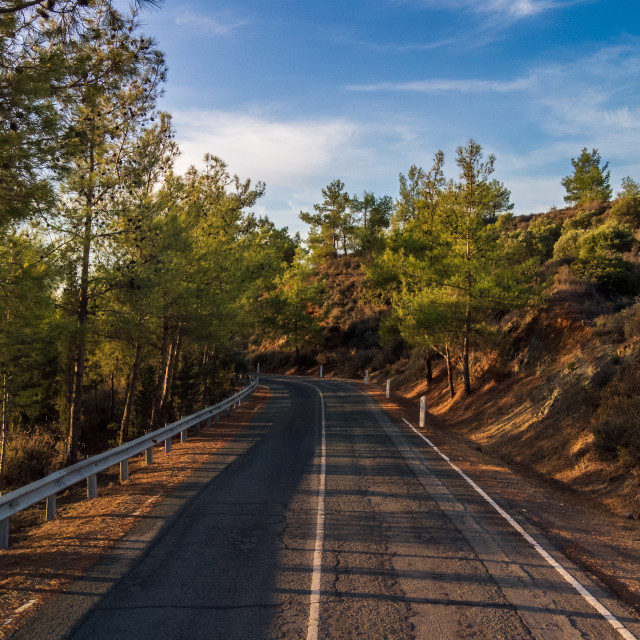 "Road to Stavrovouni Monastery Early Morning" stock image