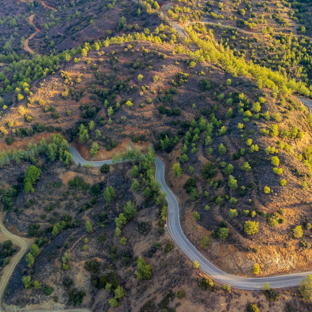 "Road to Stavrovouni Monastery Early Morning" stock image