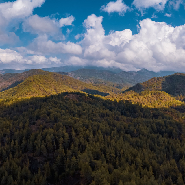 "Drone Panorama from Tzelefos Bridge, Cyprus" stock image