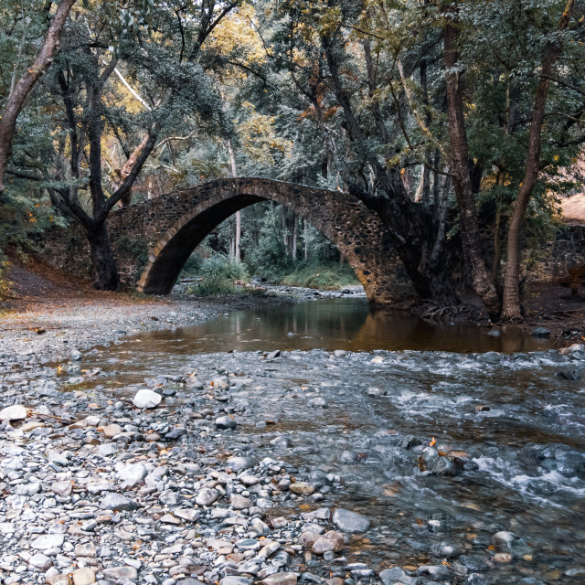 "Tzelefos Bridge, Cyprus" stock image