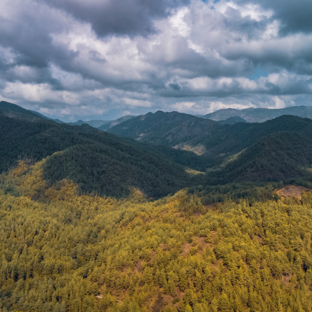 "Drone View from Tzelefos Bridge, Cyprus" stock image