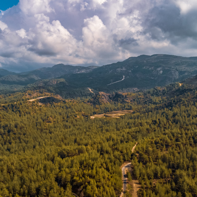 "Drone View from Tzelefos Bridge, Cyprus" stock image