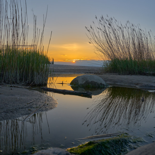 "Sunset Reflection" stock image