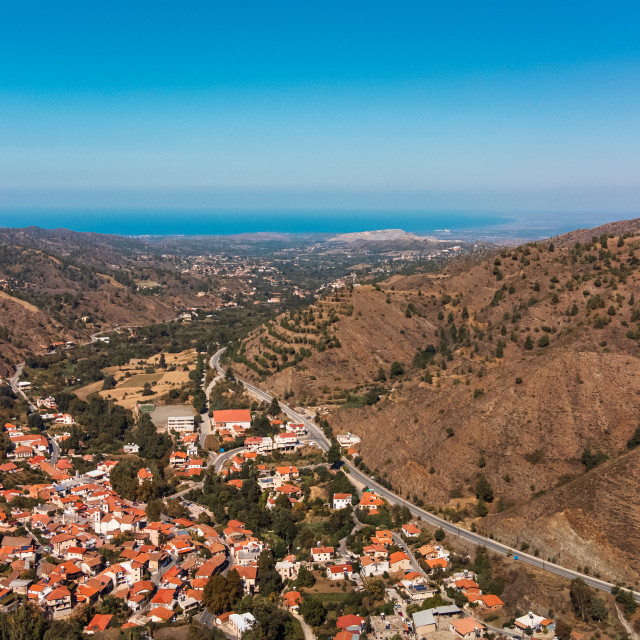 "Kakopetria, Nicosia, Cyprus Drone View" stock image