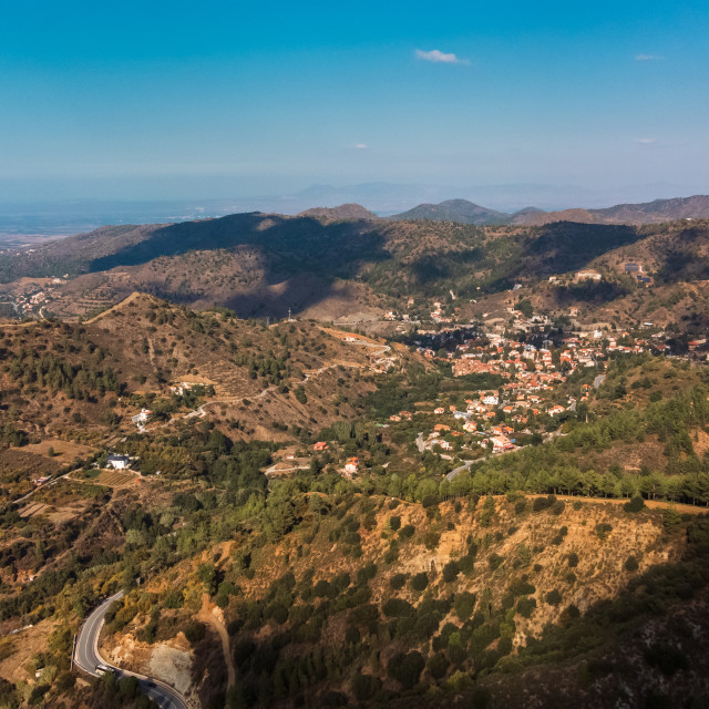 "Kakopetria, Nicosia, Cyprus Drone View" stock image