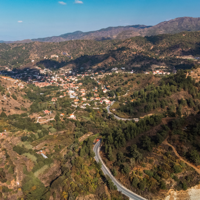 "Kakopetria, Nicosia, Cyprus Drone View" stock image