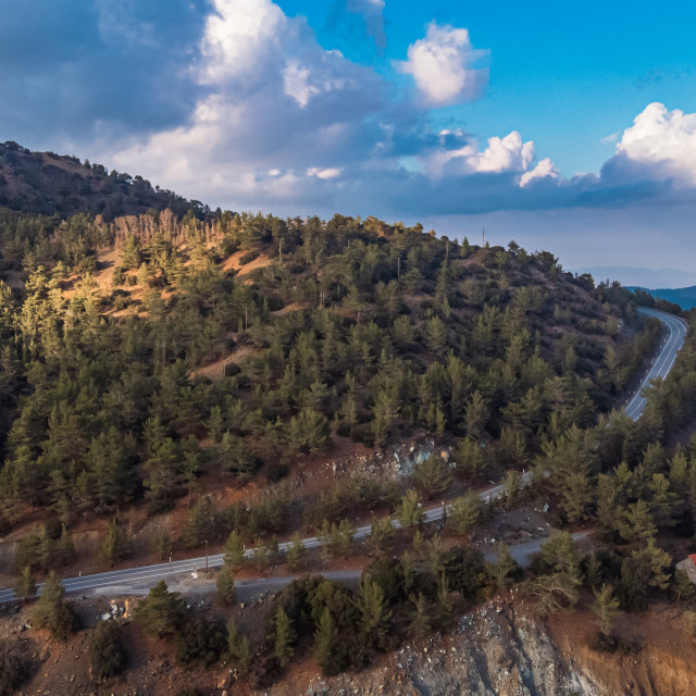 "Road to Troodos Botanical Garden" stock image