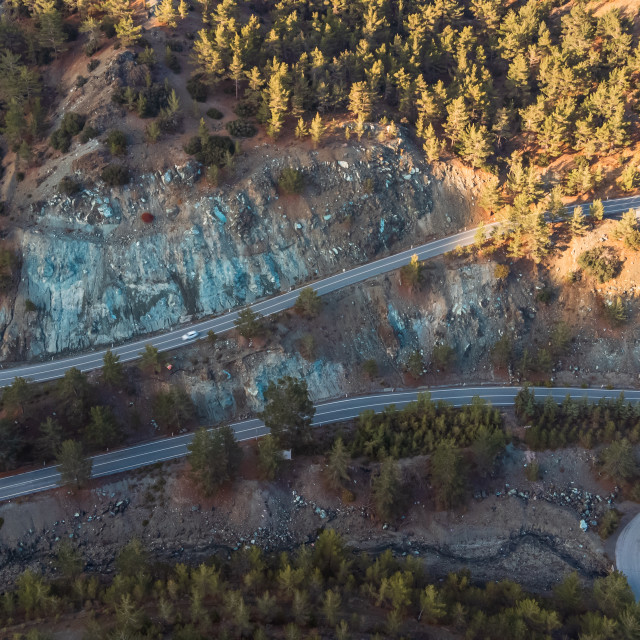 "Road to Troodos Botanical Garden" stock image