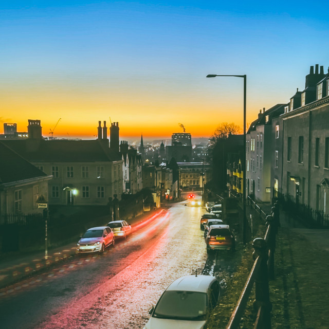 "Urban sunrise" stock image