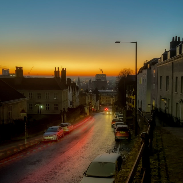 "Urban sunrise" stock image