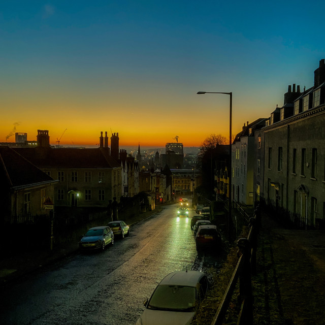 "Urban sunrise" stock image