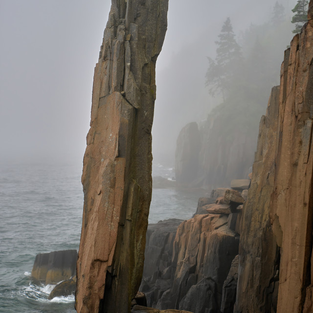 "Balancing Rock - Nova Scotia" stock image