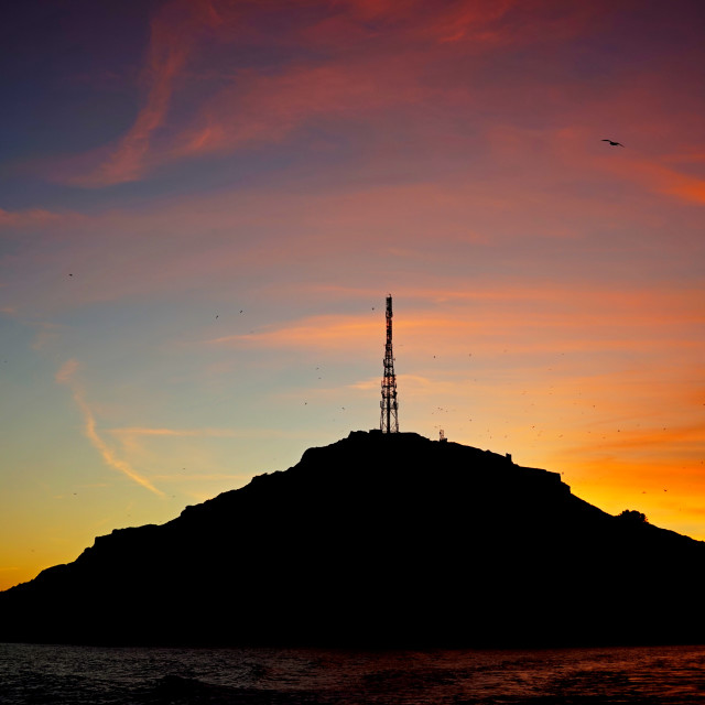 "Sunset over Frioul Island" stock image