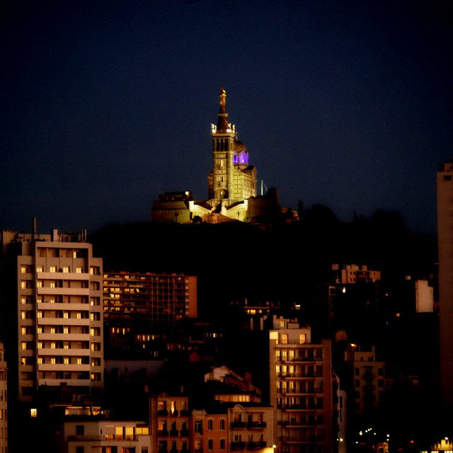 "Marseille from the sea" stock image