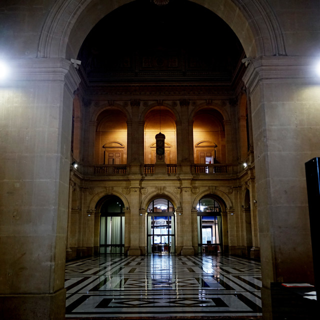 "the bourse center - marseille" stock image