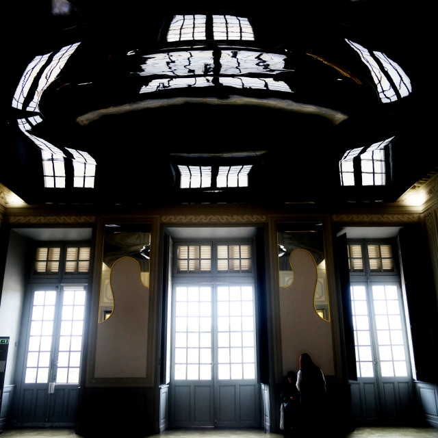 "The entrance room of the museum" stock image