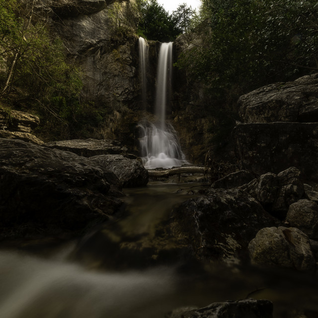 "Orlias Waterfall in Olympus, Greece" stock image