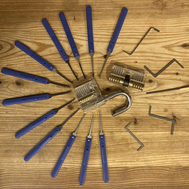 "Lock picks & open locks" stock image