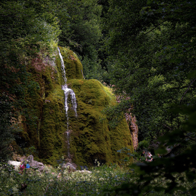 "Dreimühlen-Wasserfall" stock image