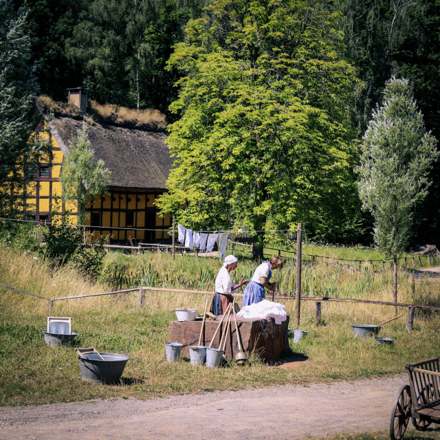 "Bauernhäuser im Freilichtmuseum" stock image