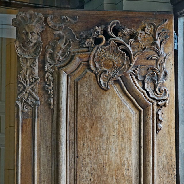 "Wooden door carving" by Amit Mendelsohn - $49.60 "Wooden door carving" stock image
