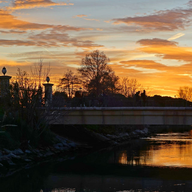 "sunset above the park" by Amit Mendelsohn - $49.60 "sunset above the park" stock image
