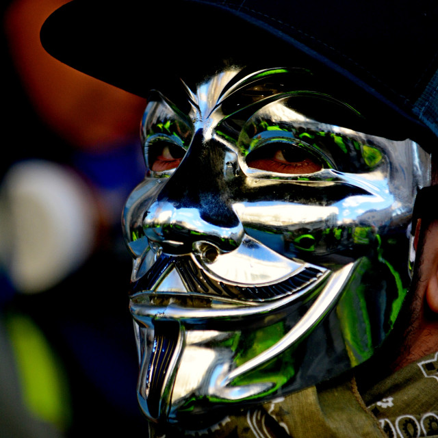 "anonymous mask" by Amit Mendelsohn - $49.60 "anonymous mask" stock image