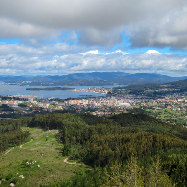 "The city of Vilagarcia de Arousa" stock image