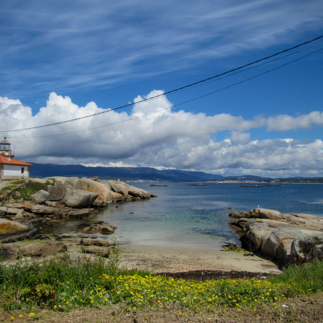 "Lighthouse on Illa de Arousa" stock image