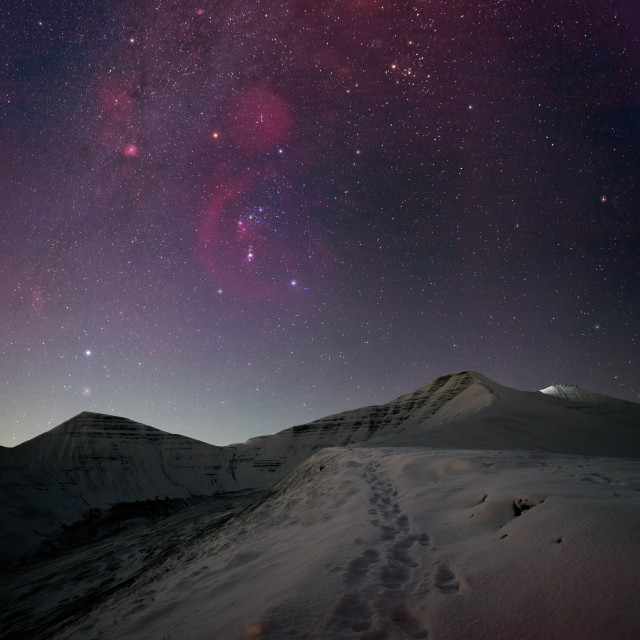 "Pen y Fan Winter Constellations" stock image