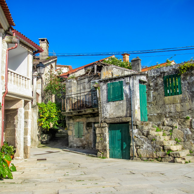 "Old house, Combarro" stock image