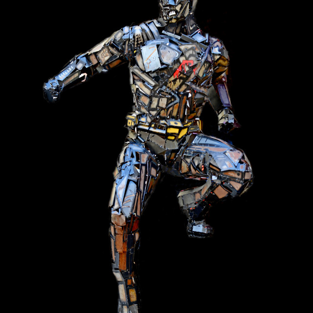 "garbage super hero" by Amit Mendelsohn - $49.60 "garbage super hero" stock image