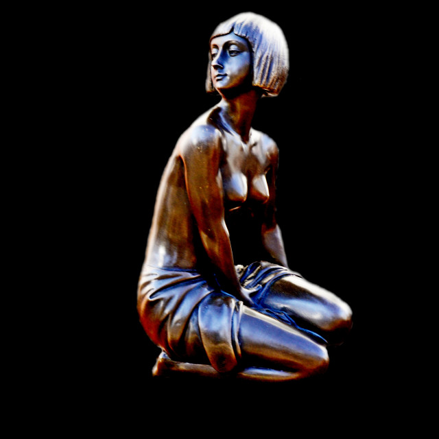 "an art deco statue of a woman" by Amit Mendelsohn - $49.60 "an art deco statue of a woman" stock image