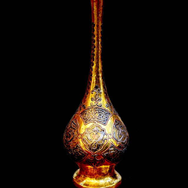"Muslim designed metal vase" by Amit Mendelsohn - $49.60 "Muslim designed metal vase" stock image