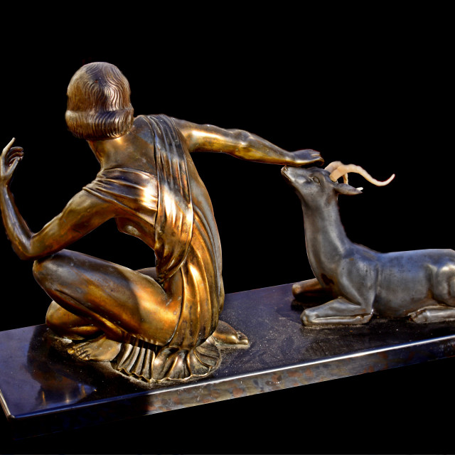 "art deco statue - Artemis" by Amit Mendelsohn - $49.60 "art deco statue - Artemis" stock image
