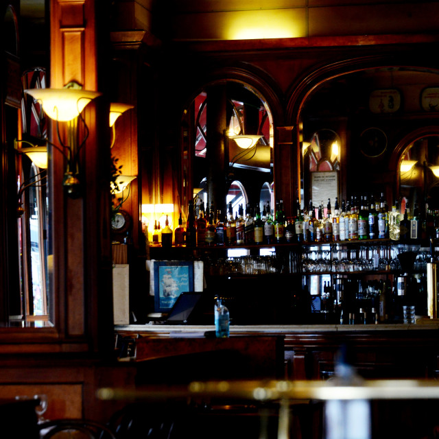 "a bar in paris" by Amit Mendelsohn - $49.60 "a bar in paris" stock image