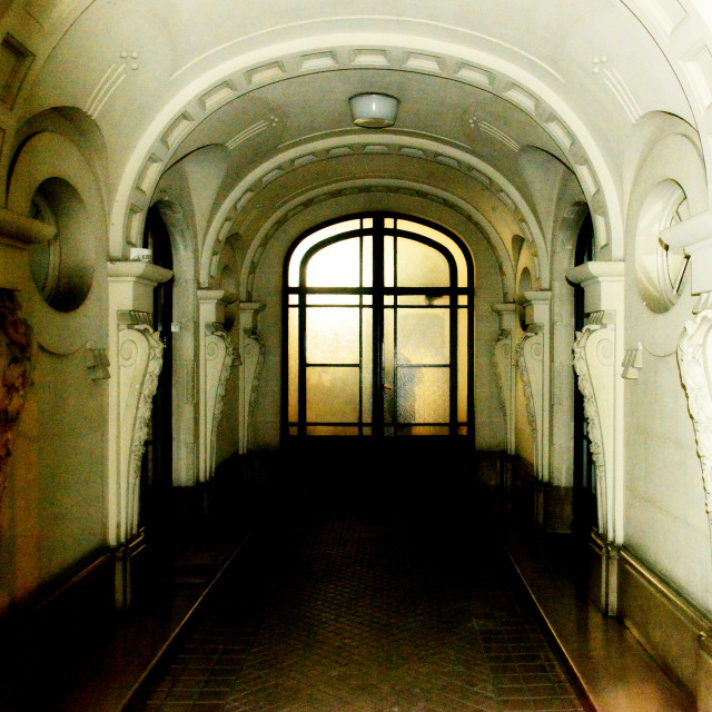 "art nouveau entrance - paris" stock image