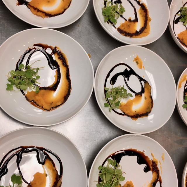 "Main Courses for a Wine Dinner- Food Series" by Aaron M Thompson PHOTO - $25.11 "Main Courses for a Wine Dinner- Food Series" stock image