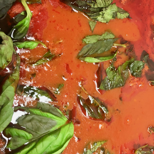 "Making Tomato Bisque- Food Series" stock image