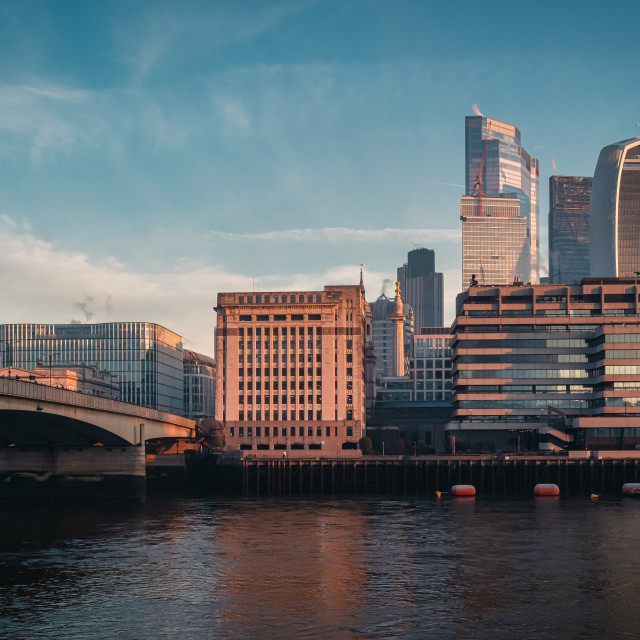 "crossing london bridge" stock image