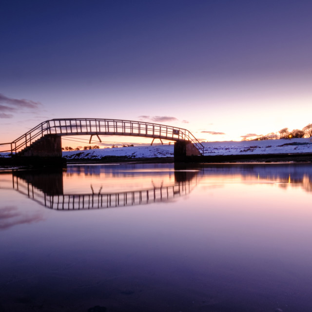 "Belhaven Bay Bridge Sunrise" stock image