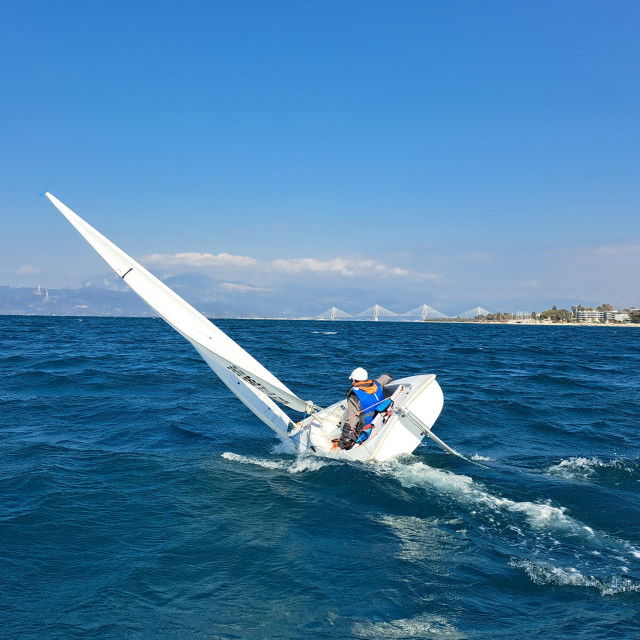 "High wind sailing" stock image
