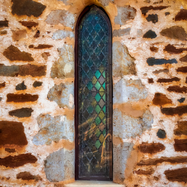 "Stone Church Window" stock image